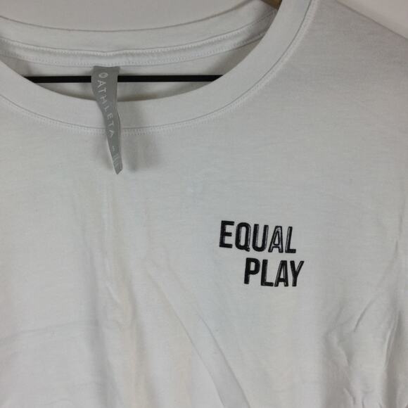 Athleta Equal Play Tee, White, Small - Picture 2 of 4